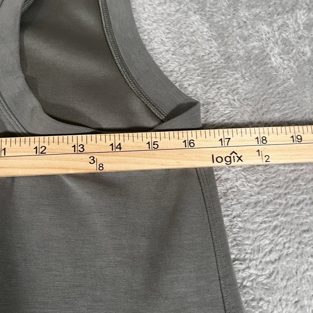 Lululemon Ease of It All Dress Womens EU 8 Gray Sage V-Neck Maxi Casual